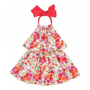 Laetizia Pink Flower Print Dress