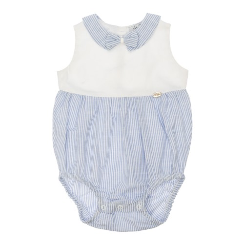 Leo Blue and White Striped Linen Shortie 