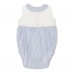 Leo Blue and White Striped Linen Shortie 