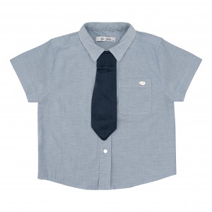 Carlo Blue Linen Shirt
