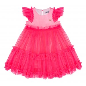 Sofia Neon Pink Tulle Dress