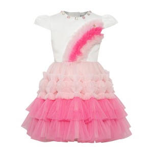 Rainbow Pembe Elbise