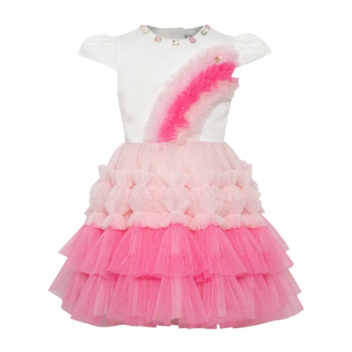 Rainbow Pembe Elbise